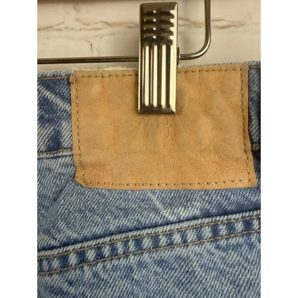 Zara Jeans Womens Size 12 Blue Light Washed  High Rise Distressed Casual Denim - Picture 8 of 10